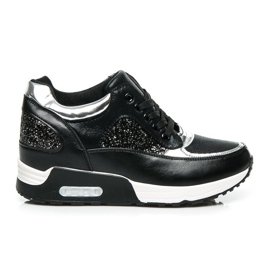 L&H Zapatillas Brillantes negro