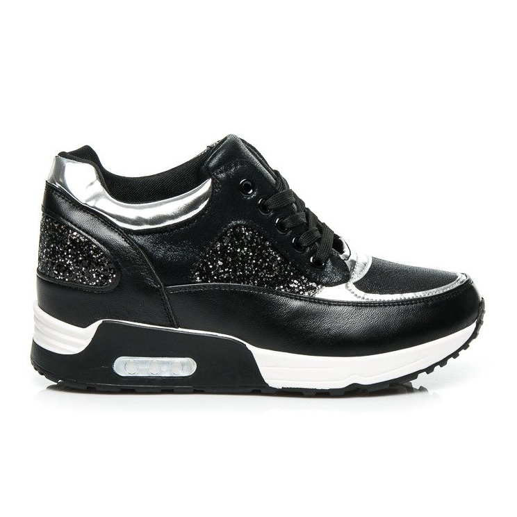 L&H Zapatillas Brillantes negro