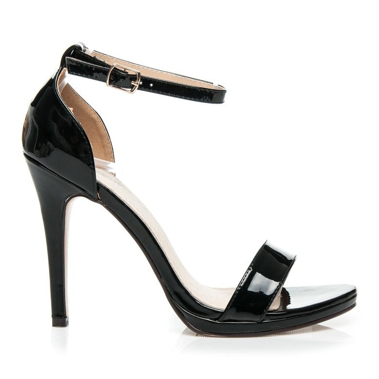 Seastar Sandalias Lacadas De Tacón Alto negro