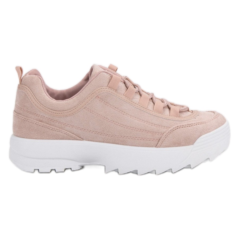 Zapatillas en la plataforma rosado