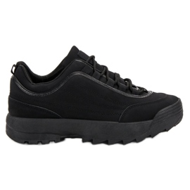 Zapatillas en la plataforma negro