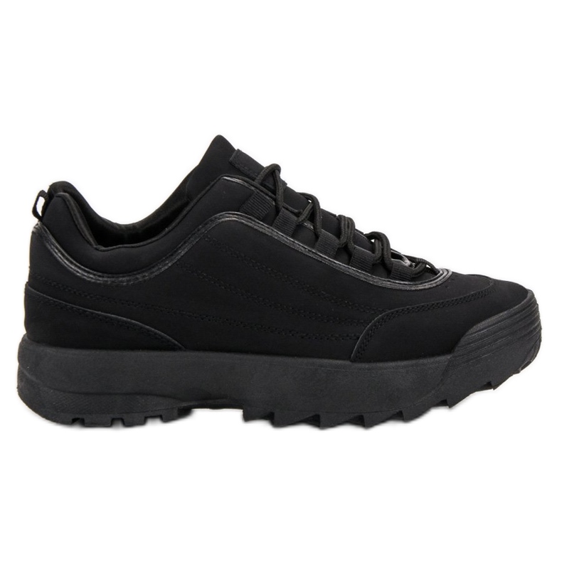 Zapatillas en la plataforma negro