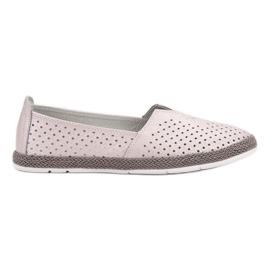 Zapatillas de piel sin cordones VINCEZA rosado