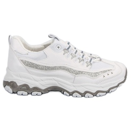 Zapatillas con purpurina blanco