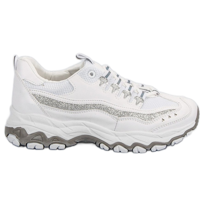 Zapatillas con purpurina blanco