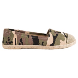 Alpargatas de moda Moro marrón verde