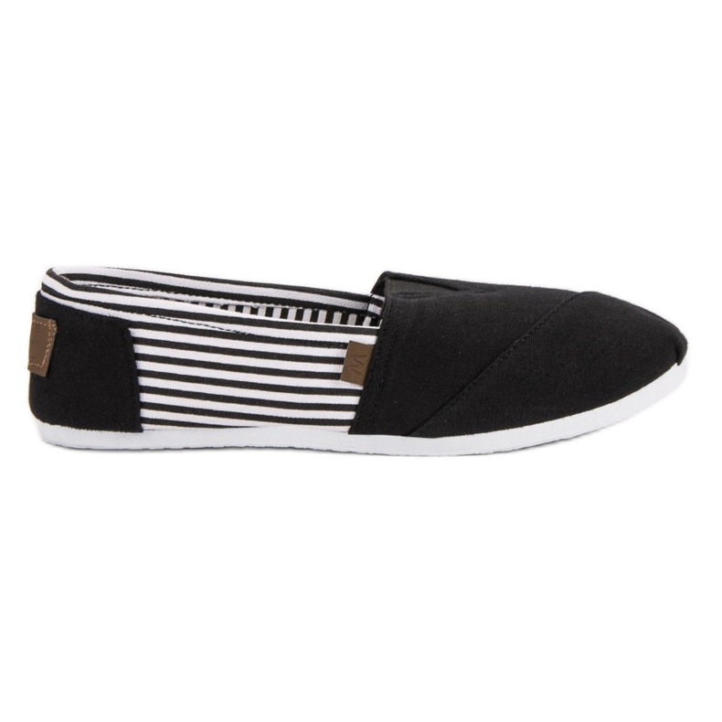 Zapatillas sin cordones ligeras blanco negro