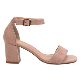 Sandalias de ante en un bar VINCEZA rosado