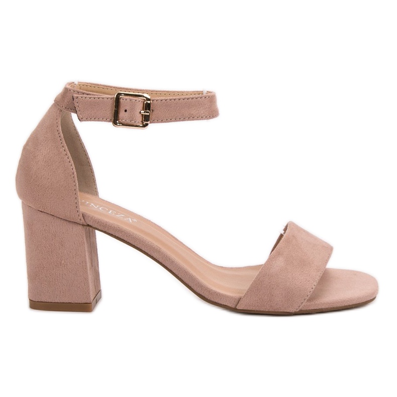 Sandalias de ante en un bar VINCEZA rosado