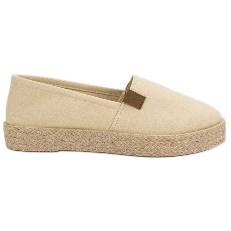 Alpargatas beige sin cordones