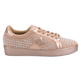 Bestelle Zapatos deportivos con diamantes de imitación rosa