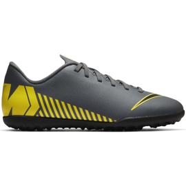 Zapatillas de fútbol Nike Mercurial Vapor X 12 Club Tf Jr AH7355-070 negro gris Zapatillas de fútbol Nike Mercurial Vapor X 12 Club Tf Jr AH7355-070 negro gris