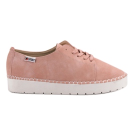 Zapatos amarrados empolvados VICES rosado