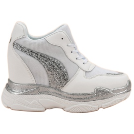 Zapatillas blancas con purpurina VICES blanco