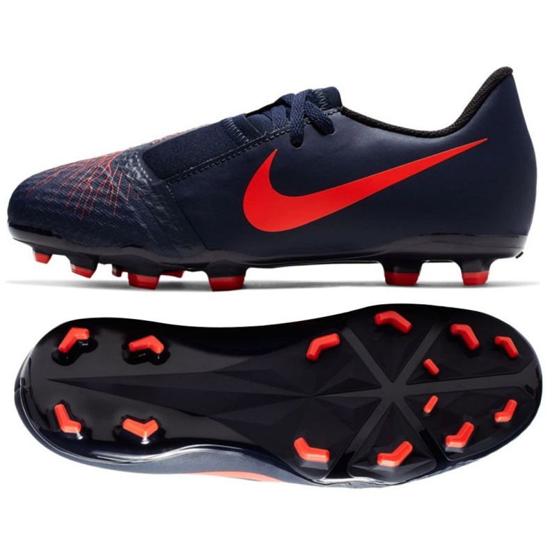 Zapatillas de fútbol Nike Phantom Venom Academy Fg Jr AO0362-440 multicolor azul marino