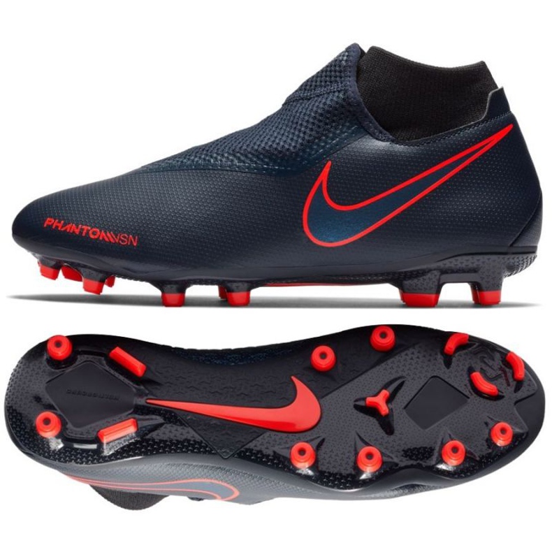 Zapatillas de fútbol Nike Phantom Vsn Academy Df Fg M AO3258-440 azul azul marino