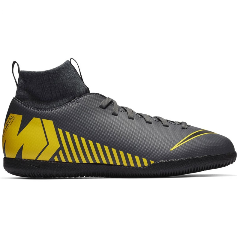 Zapatos de interior Nike Mercurial Superfly X 6 Club Ic Jr AH7346-070 negro gris
