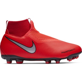 Zapatillas de fútbol Nike Phantom Vsn Academy Df FG / MG Jr AO3287-600 rojo rojo
