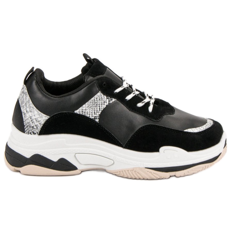 Zapatillas Negras Con Estampado negro Zapatillas Negras Con Estampado negro