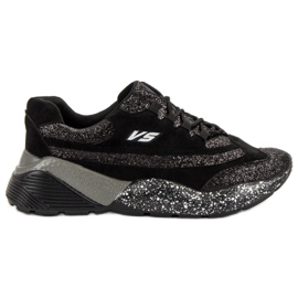 Zapatillas deportivas con purpurina VICES negro