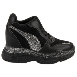 Zapatillas negras con purpurina VICES negro