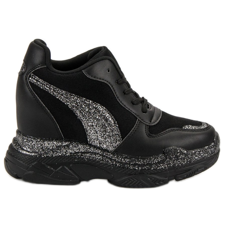 Zapatillas negras con purpurina VICES negro