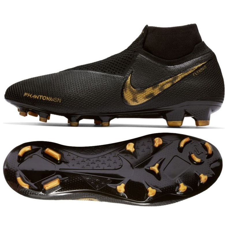 Botas de fútbol Nike Phantom Vsn Elite Df Fg M AO3262-077 negro negro