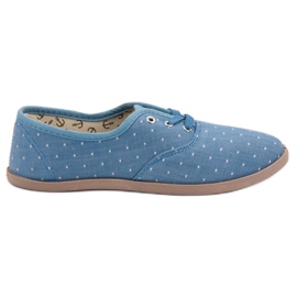 Zapatillas con lunares azul