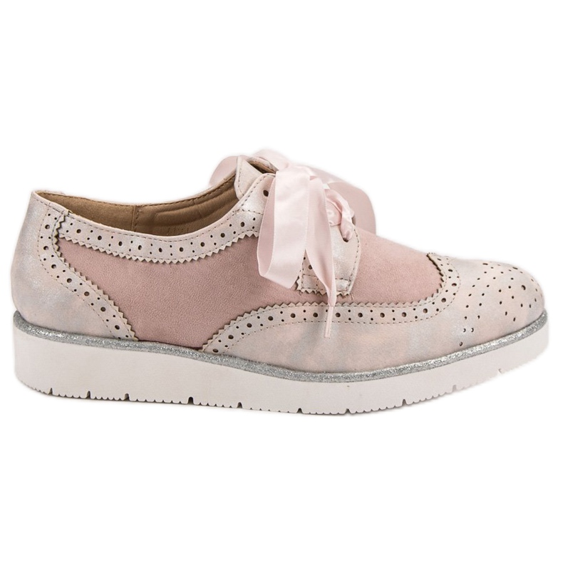 Vices Zapatos atados con una cinta rosado