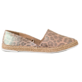 Kylie Alpargatas manchadas beige dorado