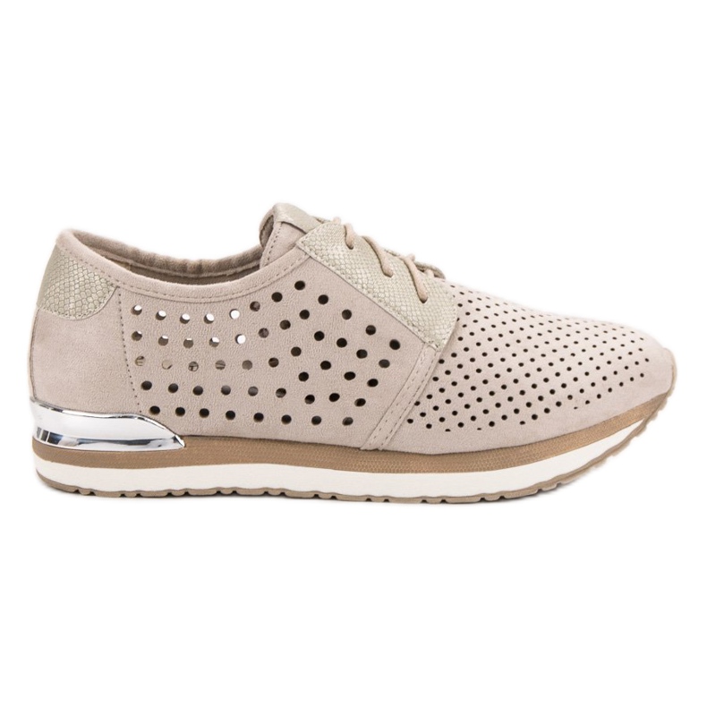 Aclys Zapatos brogue beige calados marrón amarillo
