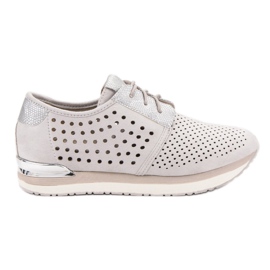 Aclys Zapatos grises calados Aclys Zapatos grises calados