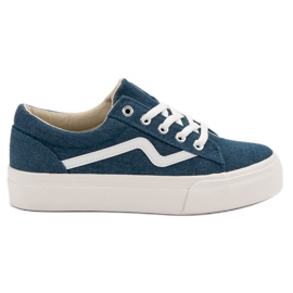 Kylie Zapatillas de mezclilla de moda azul