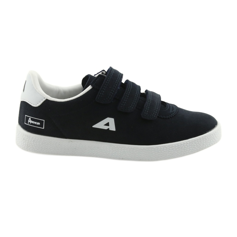 Zapatilla deportiva inserto piel American Club BS06 blanco azul marino
