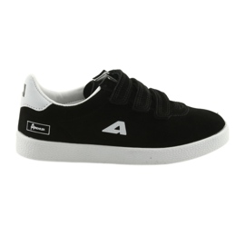 Zapatilla deportiva inserto piel American Club BS06 blanco negro