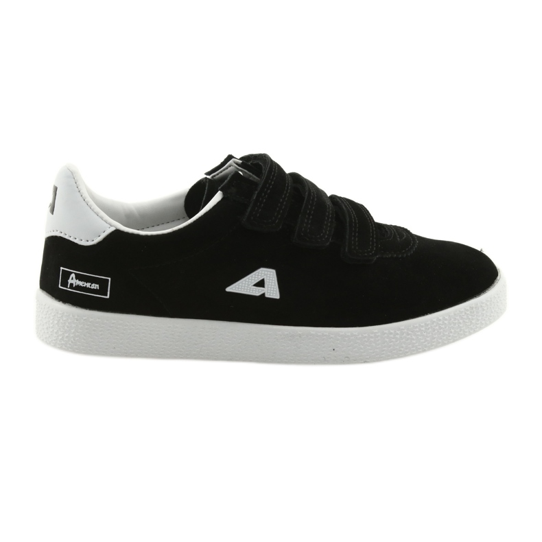 Zapatilla deportiva inserto piel American Club BS06 blanco negro Zapatilla deportiva inserto piel American Club BS06 blanco negro