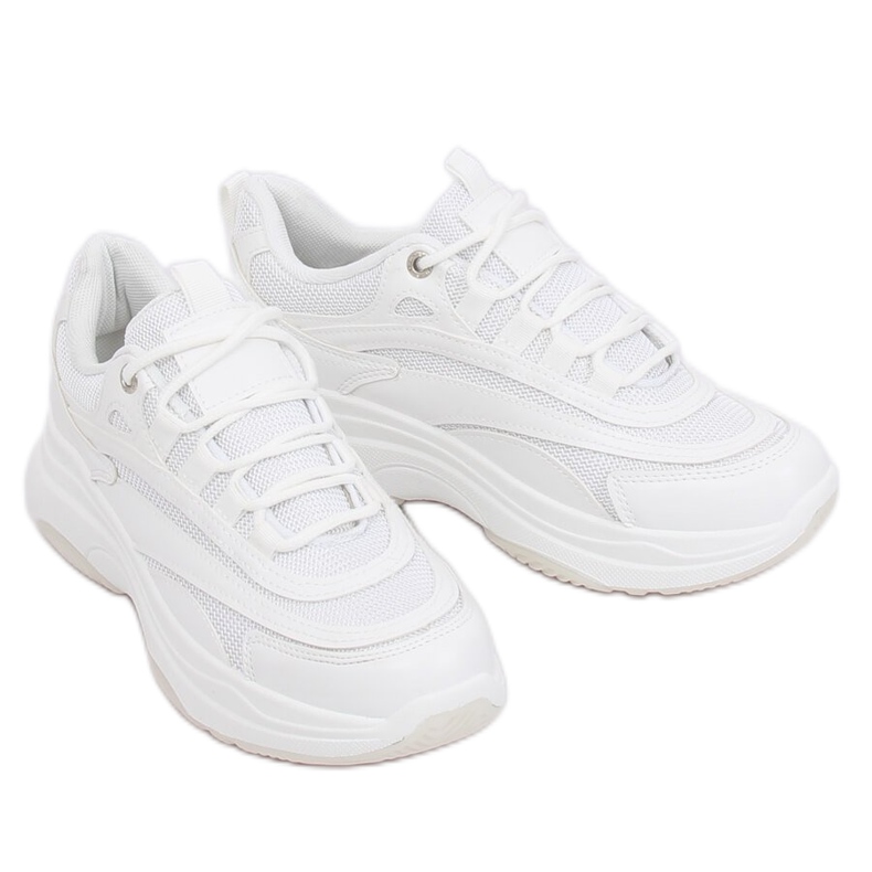 Zapatillas deportivas de mujer blancas B0-15 Blanco Zapatillas deportivas de mujer blancas B0-15 Blanco