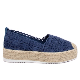 Alpargatas de encaje azul marino A8692 DK.BLUE