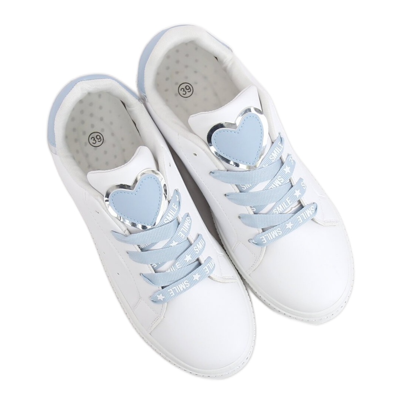 Zapatillas de mujer blancas y azules H99-36 Azul blanco Zapatillas de mujer blancas y azules H99-36 Azul blanco