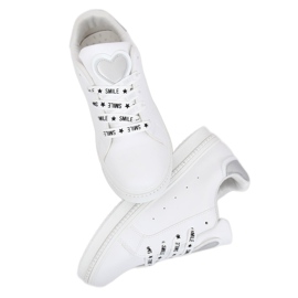 Zapatillas de mujer blancas y plateadas H99-36 Silver blanco