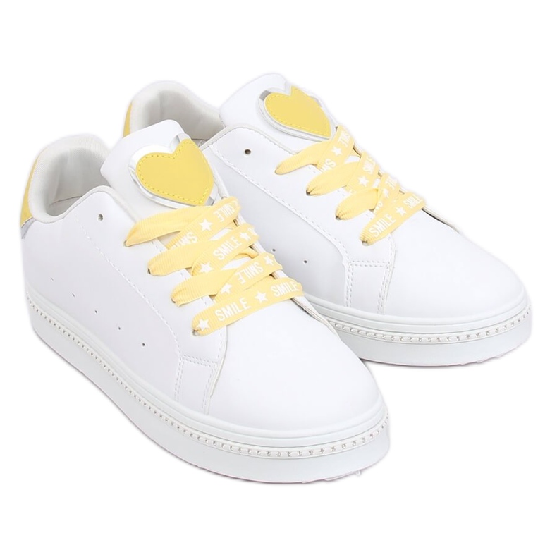 Zapatillas de mujer blancas y amarillas H99-36 Yellow blanco amarillo