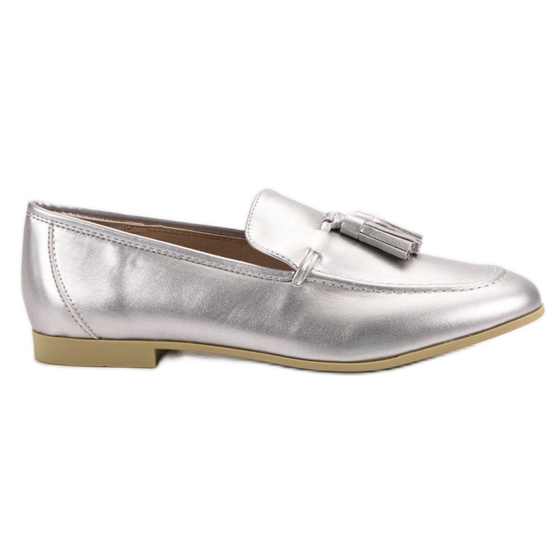 Mocasines plateados con flecos VICES gris