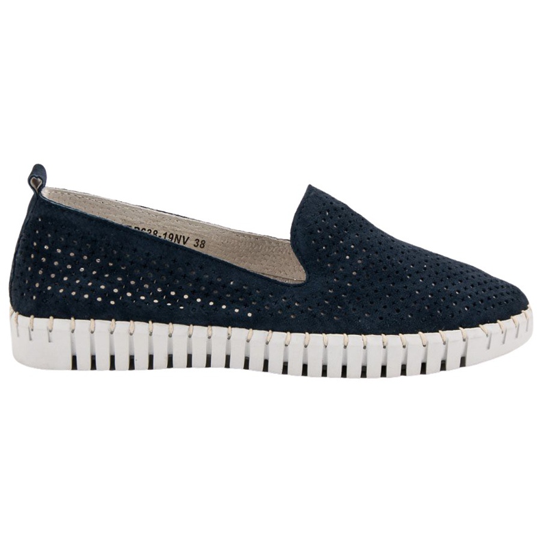 Filippo Señores de cuero azul marino