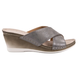 Sandalias de cuña VINCEZA gris