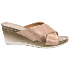 Sandalias de cuña VINCEZA amarillo