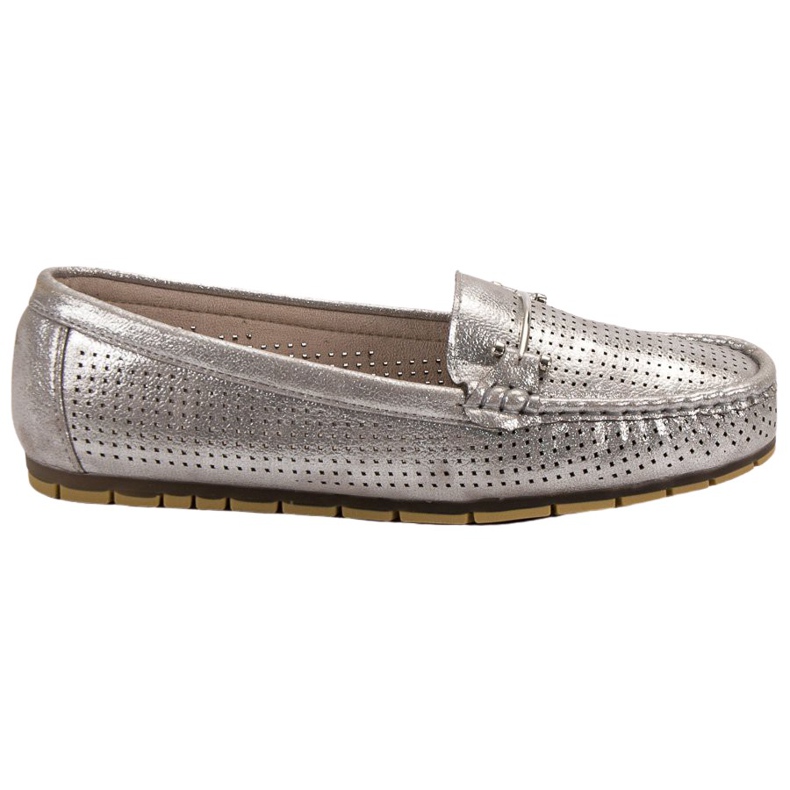 Kylie Mocasines brillantes gris