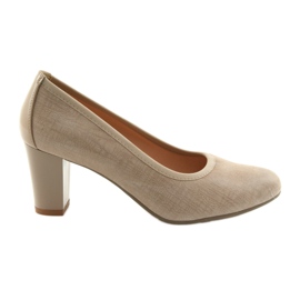 Salón mujer piel con suela flexible Arka 5137 beige