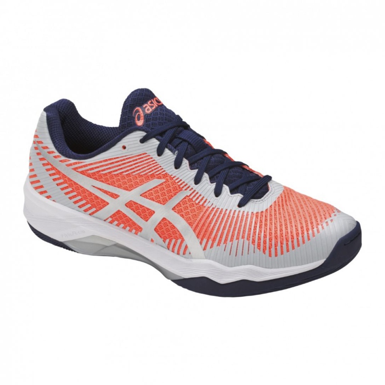 Zapatillas de voleibol Asics Volley Elite Ff W B751N-0696 blanco naranja Zapatillas de voleibol Asics Volley Elite Ff W B751N-0696 blanco naranja