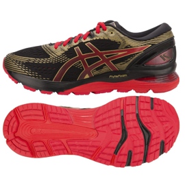 Zapatillas de running Asics Gel Nimbus 21 M 1011A257-001 negro rojo amarillo