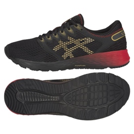 Zapatillas de running Asics RoadHawk Ff M 1011A590-001 negro rojo amarillo